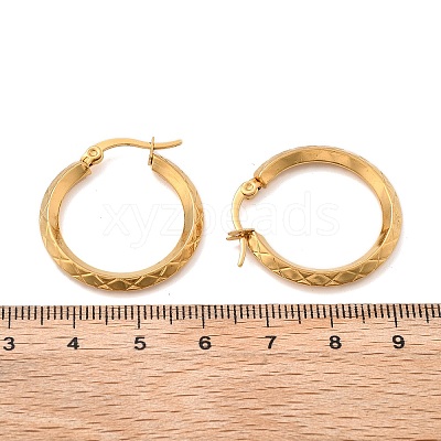 Ion Plating(IP) 304 Stainless Steel Hoop Earrings EJEW-L215-38G-1