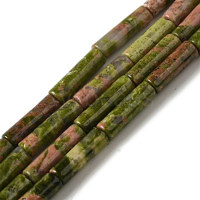 Natural Unakite Beads Strands G-D464-21-1