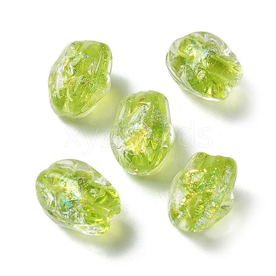 Handmade Foil Lampwork Beads Strands FOIL-Z001-06F-1