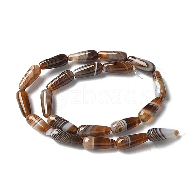 Natural Banded Agate Beads Strands G-NH0001-I01-01-1