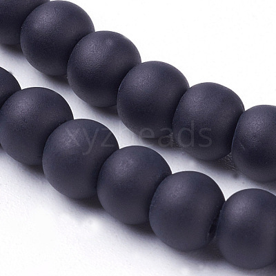 Baking Paint Transparent Glass Bead Strands GLAA-S031-4mm-38-1