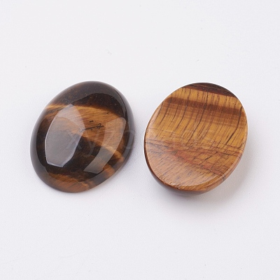 Natural Tiger Eye Flat Back Cabochons G-G741-22x30mm-01-1
