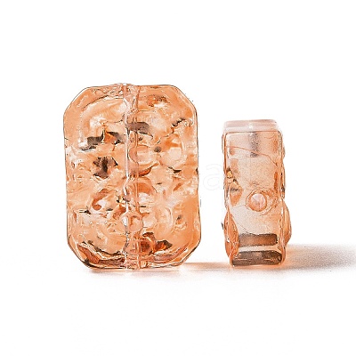 Transparent Spray Painted Glass Beads GLAA-I050-08E-1