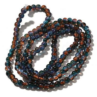 Crackle Glass Beads Strands X-CCG-C002-6mm-08-1