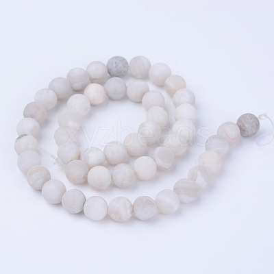 Natural Agate Beads Strands X-G-Q462-6mm-09-1