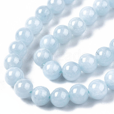 Natural Chalcedony Beads Strands X-G-S333-6mm-004-1