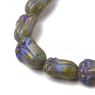 Painted Glass Beads Strands GLAA-Z021-16D-1