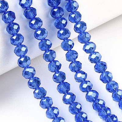 Electroplate Glass Beads Strands EGLA-A034-T6mm-A32-1