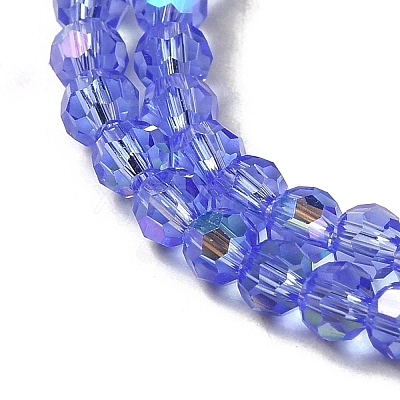 Electroplate Transparent Glass Beads Strands LS-EGLA-A035-T3mm-L14-1