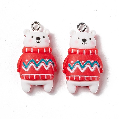 Christmas Theme Opaque Resin Pendants LS-FIND-E025-21-1