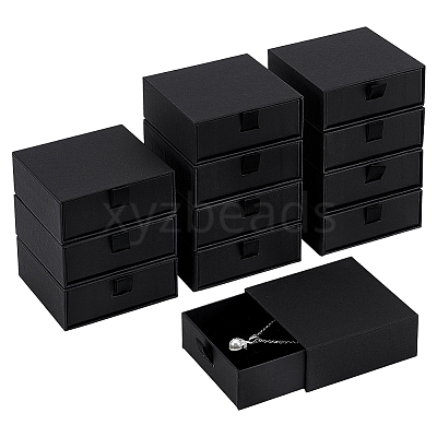 Cardboard Jewelry Set Packing Drawer Boxes CON-WH0115-43B-1