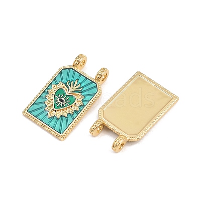Brass Enamel Pendants KK-B157-28A-G-1
