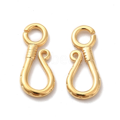 Brass Hook Clasps KK-H442-57G-1
