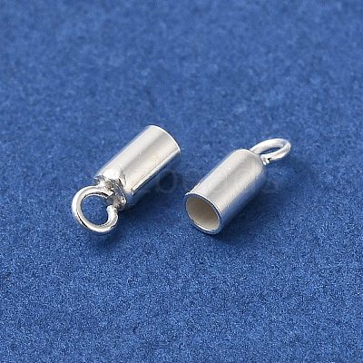 925 Sterling Silver Cord Ends STER-F032-09S-1.8mm-1