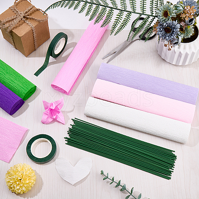 6 Rolls 6 Colors Handmade Crepe Paper DIY-CP0012-89F-1