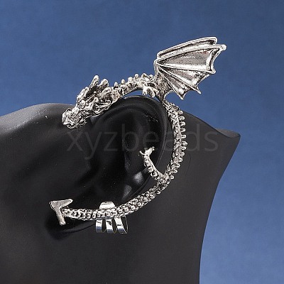Alloy Dragon Cuff Earrings EJEW-FS0001-08-1