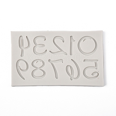 Number 0~9 Silicone Molds X-DIY-R078-35-1