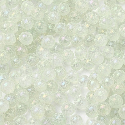 Luminous Glow in the Dark Transparent Glass Round Beads GLAA-F124-B02-1