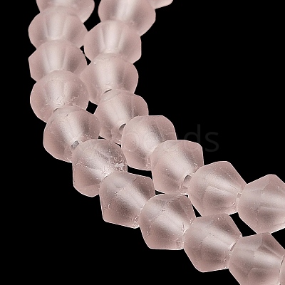 Imitate Austrian Crystal Frosted Glass Beads Strands GLAA-F029-TM4mm-B26-1