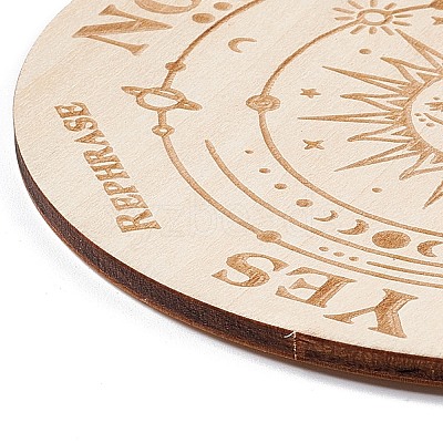 Wooden Carved Cup Mats LS-AJEW-P103-01G-1