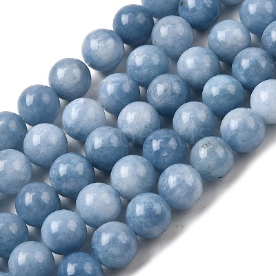 Natural Dyed White Jade Beads Strands G-M402-C04-28-1