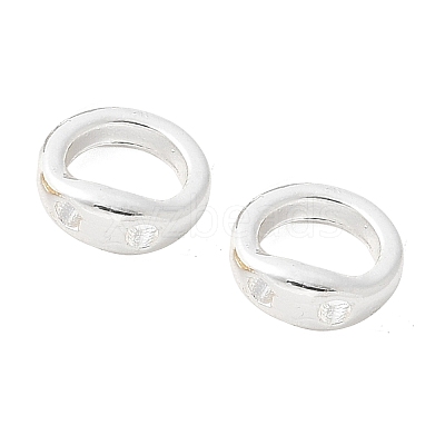 Brass Ring Charm Connectors KK-U056-55S-1