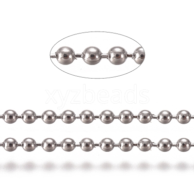 Tarnish Resistant 304 Stainless Steel Ball Chains CHS-E021-13J-P-1