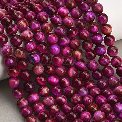 Grade AB Natural Tiger Eye Beads Strands G-F591-18-8mm-05-1