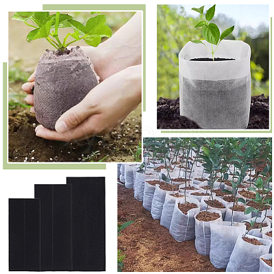 150Pcs 3 Styles Rectangle Non-woven Fabrics Plant Grow Bags FIND-BC0019-79-1