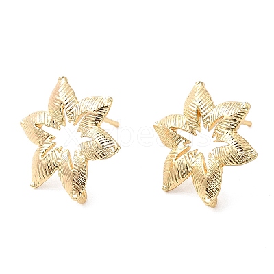 Brass Stud Earring Hooks X-KK-F855-22G-1