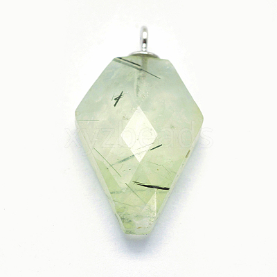 Natural Gemstone Pendants G-I196-02S-1