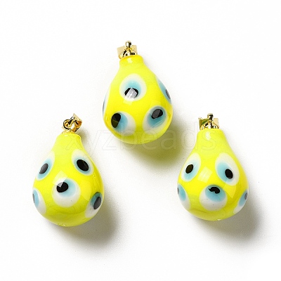 Handmade Evil Eye Lampwork Pendants LAMP-F026-04E-1