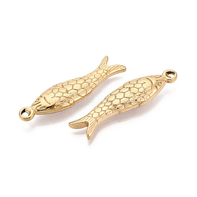 304 Stainless Steel Fish Pendants STAS-T069-14G-1