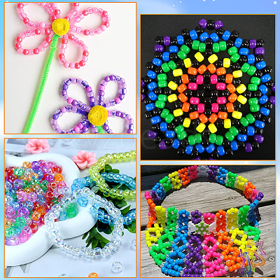 500Pcs UV Plating Acrylic Beads OACR-SP0001-85C-1