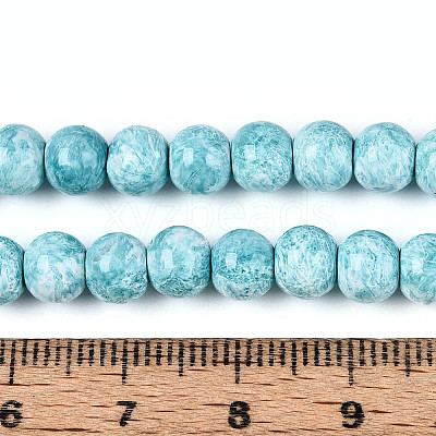 Baking Paint Glass Beads Strands X-DGLA-N016-6mm-08-1
