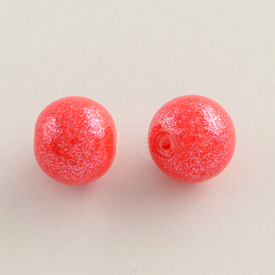 Spray Painted Glass Round Bead Strands DGLA-Q015-6mm-18-1