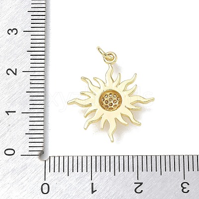 Brass with Rhinestone Pendants KK-CBAD872-01G-02-1