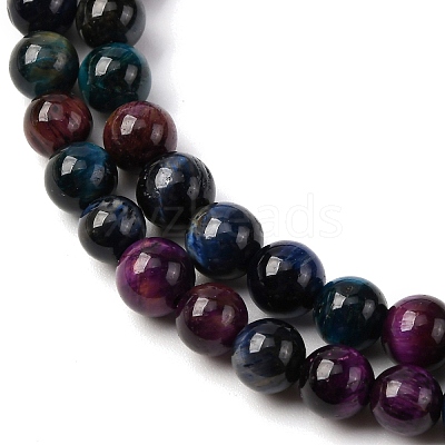 Grade AB Natural Tiger Eye Beads Strands G-F591-18-6mm-06-1
