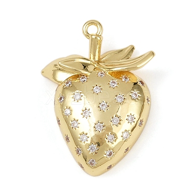 Brass Micro Pave Cubic Zirconia Pendants KK-R224-10G-1