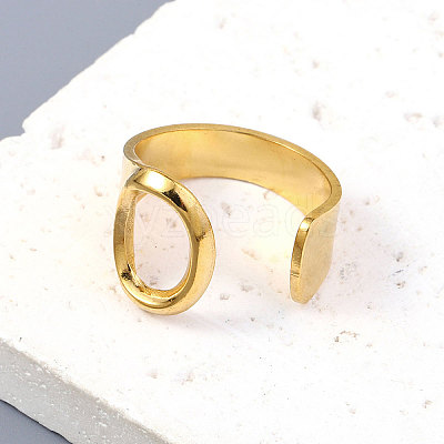 PVD Vacuum Plating 201 Stainless Steel Cuff Rings RJEW-Z032-01G-O-1