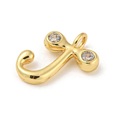 Rack Plating Brass Micro Pave Cubic Zirconia Pendants KK-A200-24G-J-1