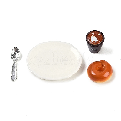 Resin Miniature Breakfast Set Ornaments DIY-H174-01A-1