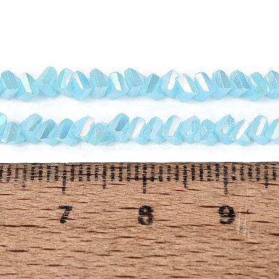 Electroplate Imitation Jade Glass Beads Strands EGLA-Q139-01A-B06-1