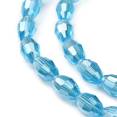 Electroplate Glass Beads Strands LS-GC6X9MMC20Y-AB-1