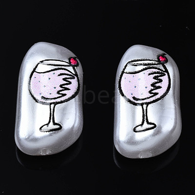 3D Printed ABS Plastic Imitation Pearl Beads KY-S163-435-1