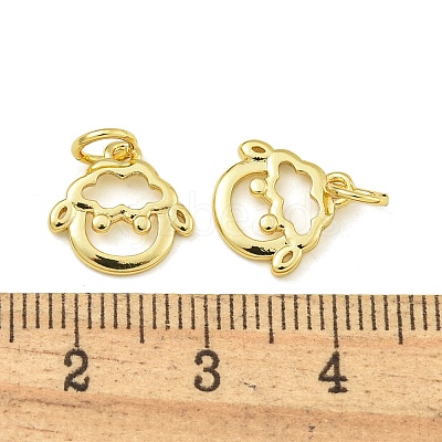 Rack Plating Brass Pendants KK-K386-01A-G-1