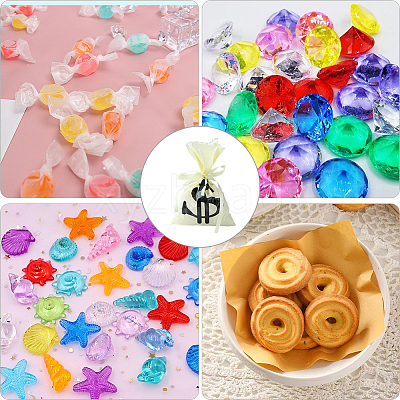 100Pcs OPP Cellophane Black Dollar Sign Packaging Bags ABAG-SP0001-44-1