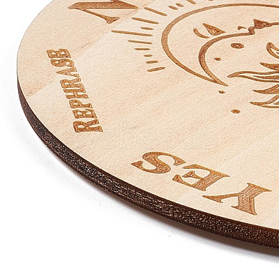 Wooden Carved Cup Mats LS-AJEW-P103-01M-1