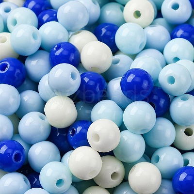 Opaque Acrylic Beads SACR-Q004-01B-1