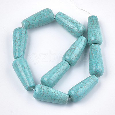 Natural Howlite Beads Strands X-TURQ-T003-09-1